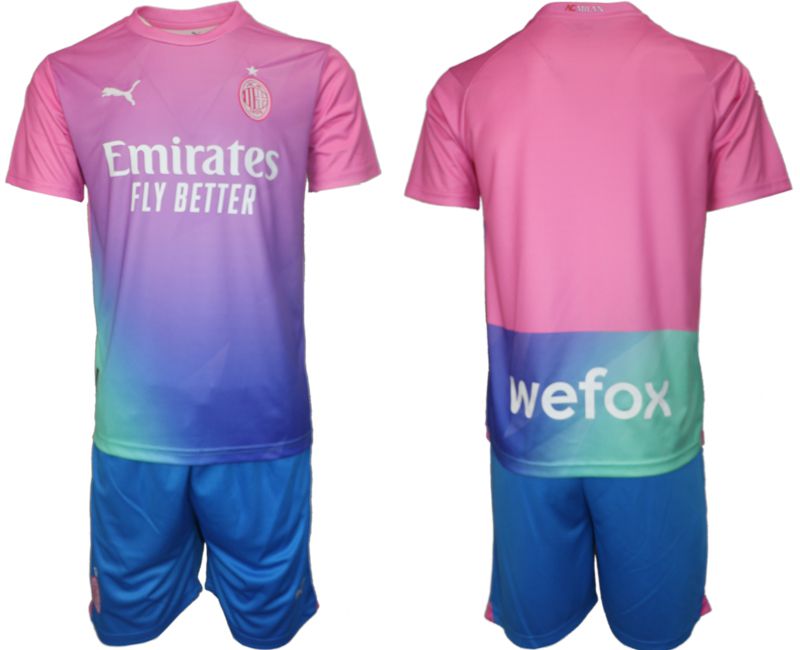 Men 2023-2024 Club AC Milan away blank pink Soccer Jersey->ac milan jersey->Soccer Club Jersey